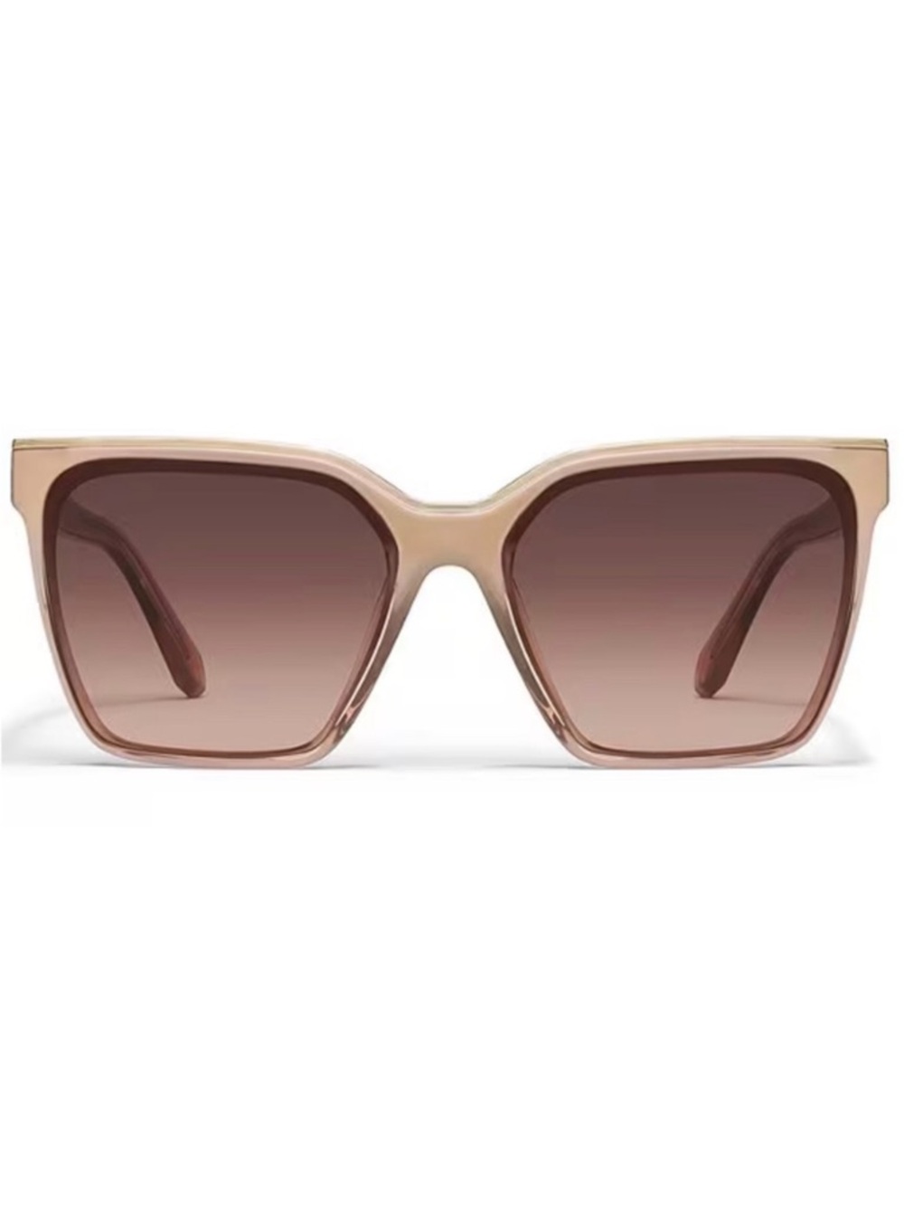 QUAY Level Up Sunglasses Chamomile Frame Dark Fawn Lens NWT
